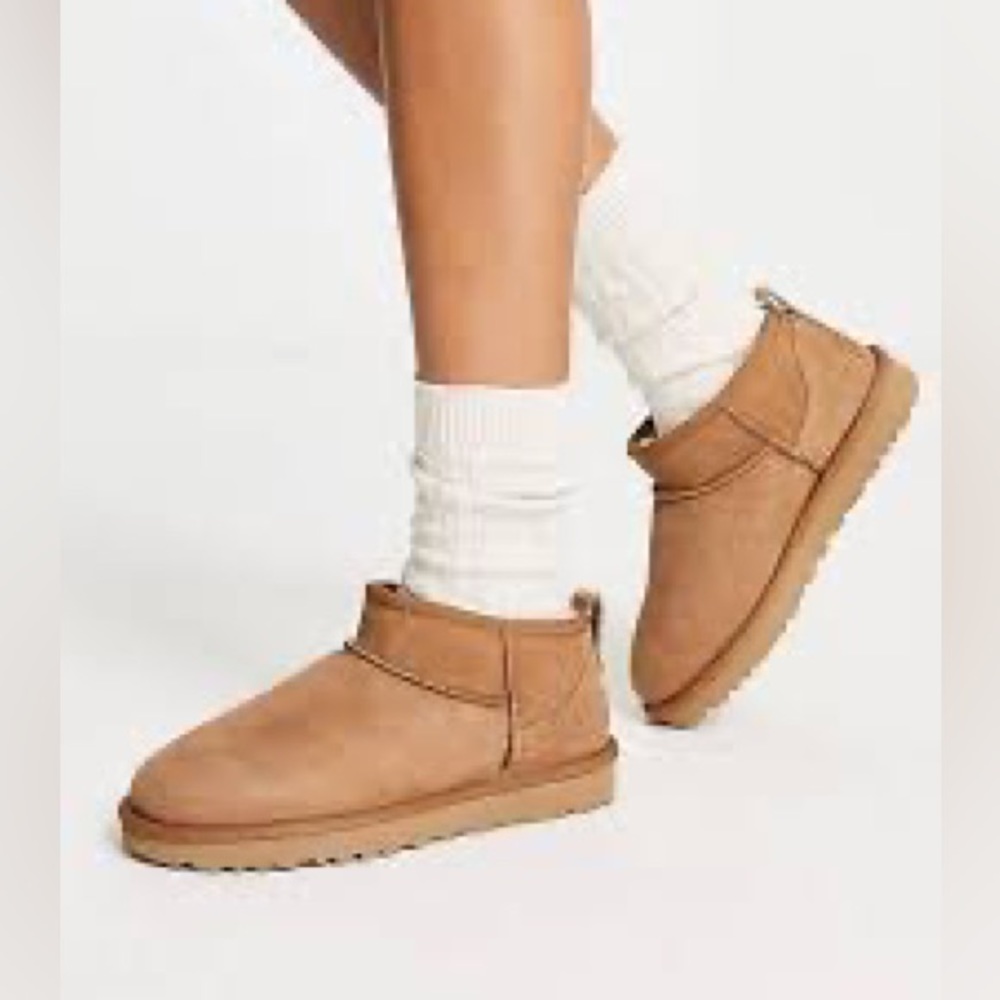 NIB UGG ULTRA MINI CHESTNUT BROWN SIZE 8